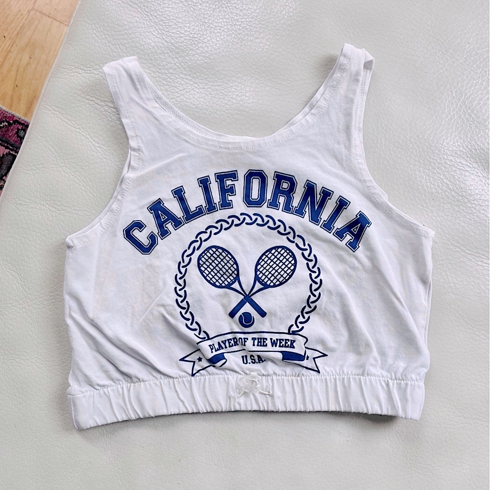 NEW Zara Crop Top Tank Top Bralette, Tennis / Sports, Front Toggle, Athletic